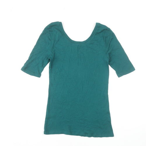 Gap Women’s Green Supersoft Short Sleeve Scoop Neck T-Shirt Size S