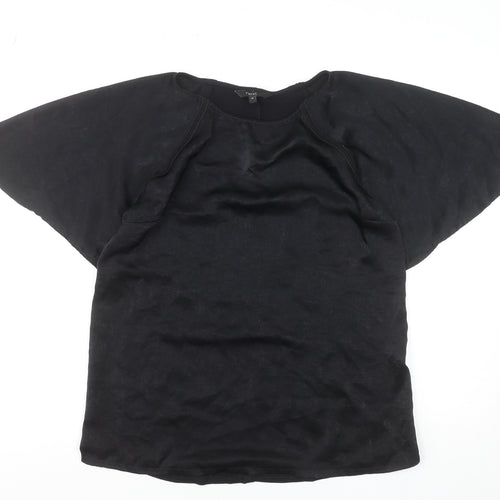 Next Women's Black Raglan Short Sleeve Basic T-Shirt Size 10
