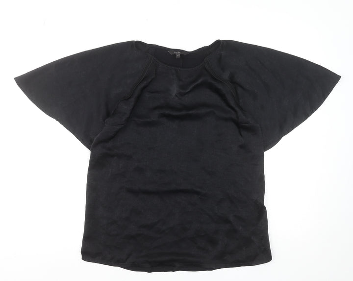 Next Women's Black Raglan Short Sleeve Basic T-Shirt Size 10