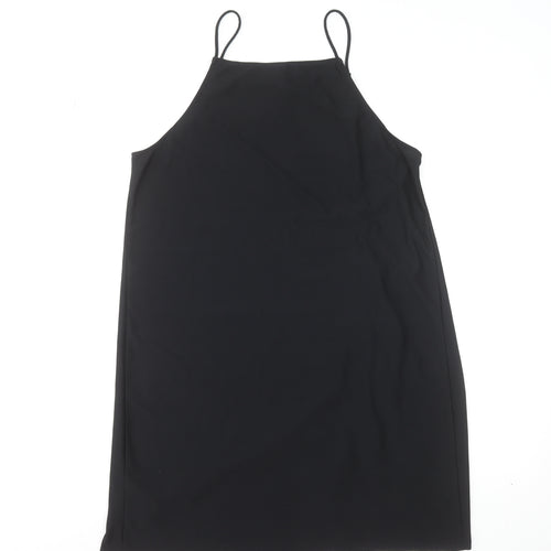 ASOS Women’s Black Size 14 Slip Dress with Lace Detail