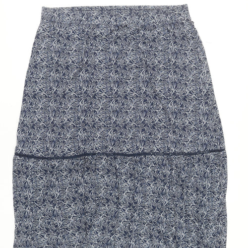 Autonomy Womens Blue Floral A-Line Viscose Skirt Size L