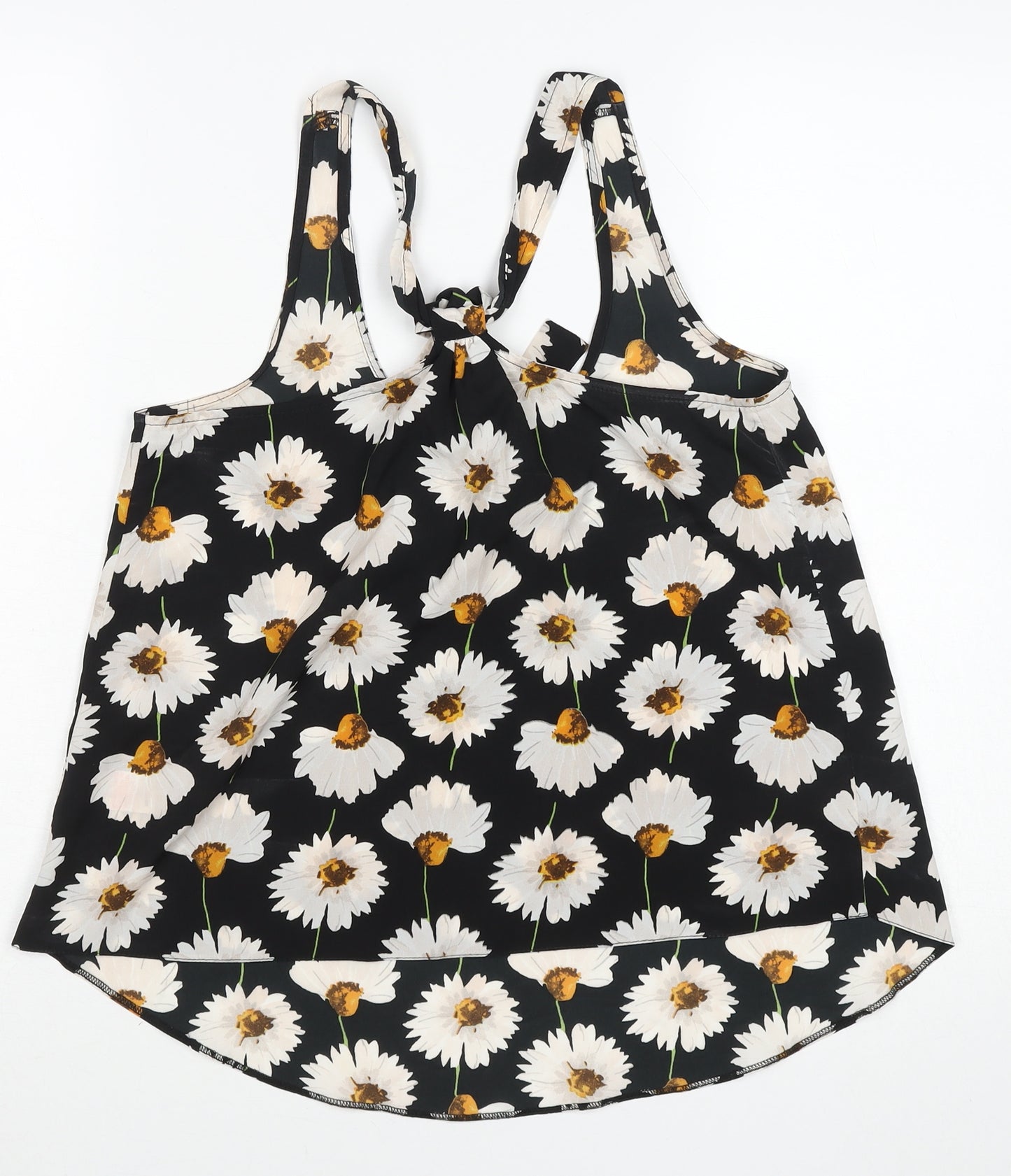 Dorothy Perkins Women Black Floral Halter Camisole Top Size 10