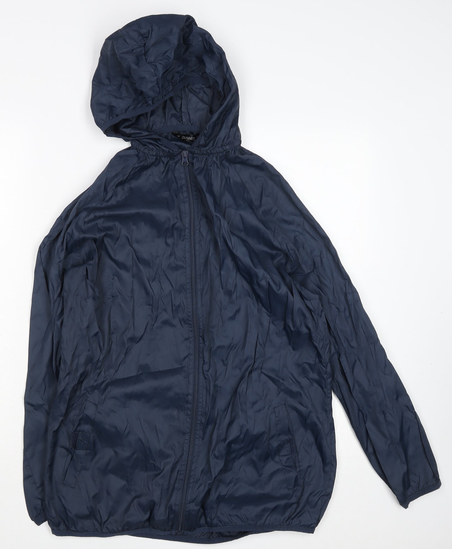 Dunnes Stores Men's Blue S Lightweight Hooded Windbreaker Jacket