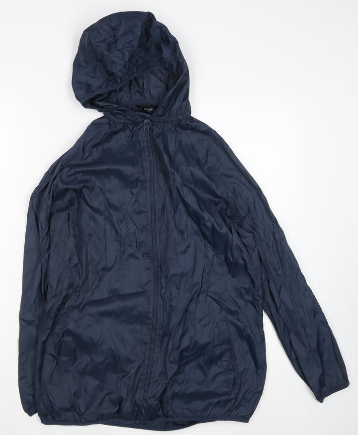 Dunnes Stores Men's Blue S Lightweight Hooded Windbreaker Jacket