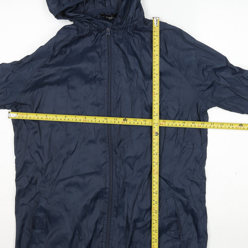 Dunnes Stores Men's Blue S Lightweight Hooded Windbreaker Jacket