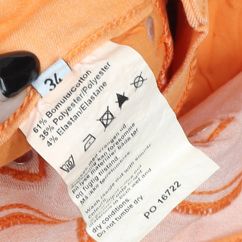 G-Star Raw Women's Orange Skinny Jeans Size 6 Mid Rise Stretch