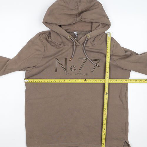 No.77 Ath Avenue Brown Pullover Hoodie Women M Casual Cotton Blend