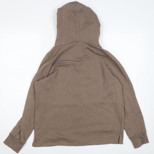 No.77 Ath Avenue Brown Pullover Hoodie Women M Casual Cotton Blend