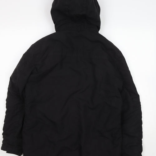 Primark Men’s Black Hooded Parka Jacket Medium Regular Fit