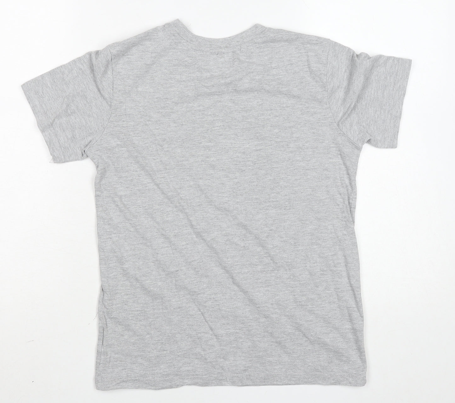 Reebok Girls Grey Logo T-Shirt 11-12 Years Lightweight Cotton Blend