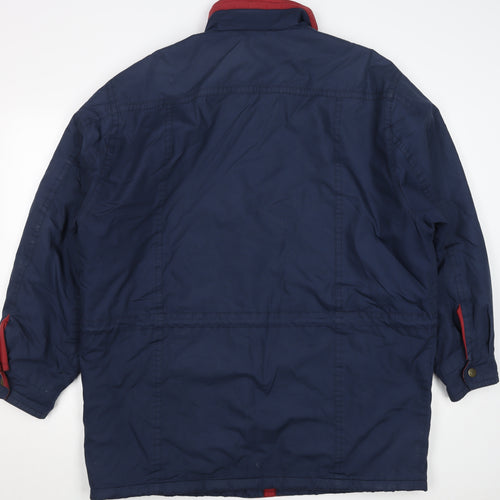 Marks and Spencer Men's Blue L 41-43" Parka Jacket Polyester Cotton