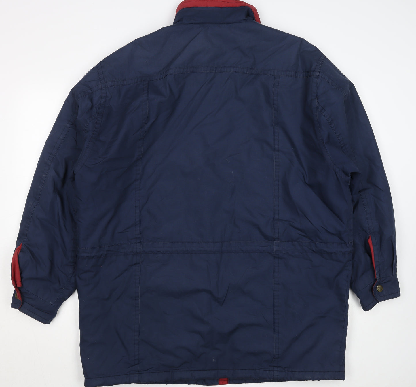 Marks and Spencer Men's Blue L 41-43" Parka Jacket Polyester Cotton