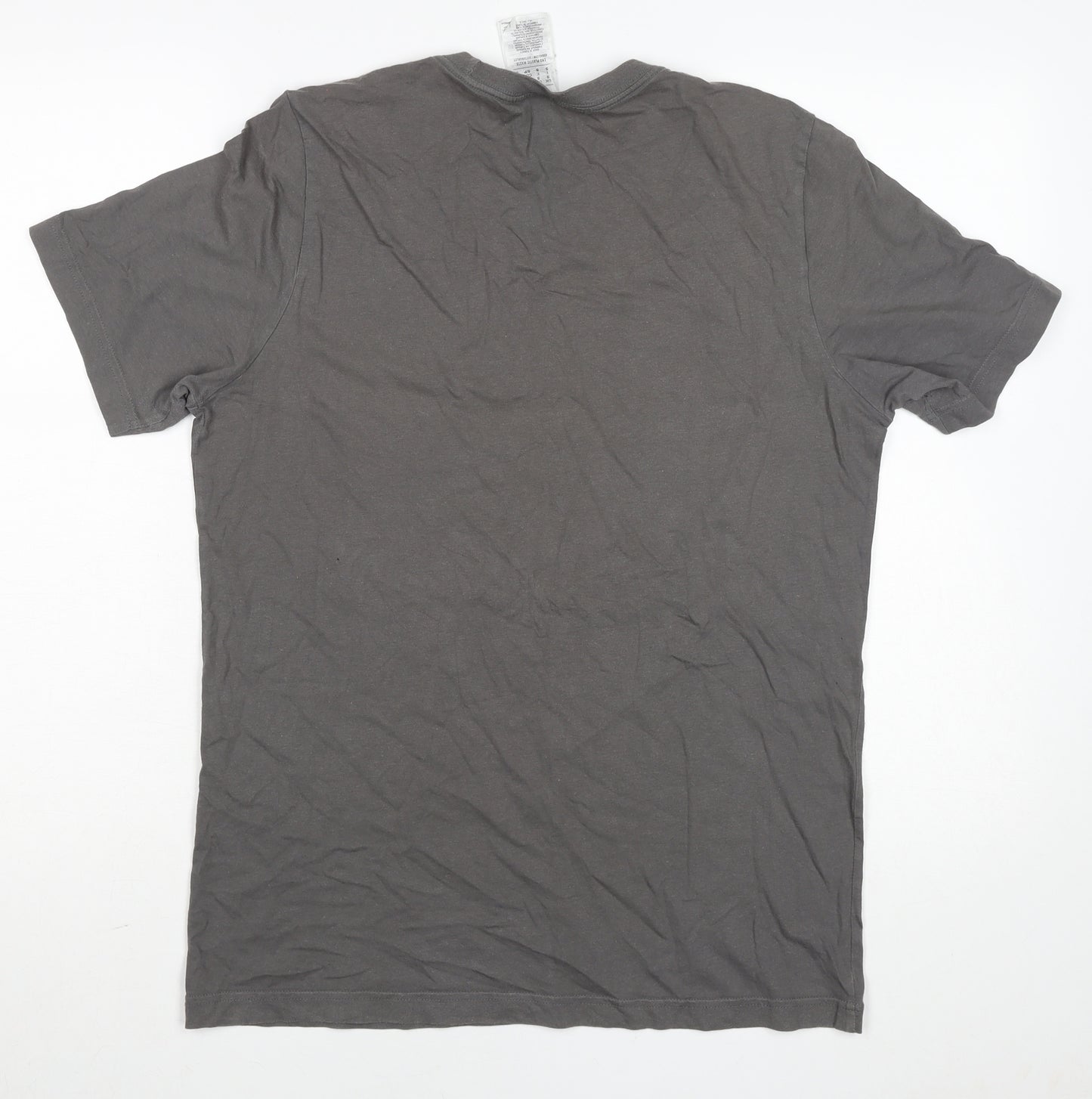 Adidas Mens Grey Short Sleeve Graphic Logo Cotton T-Shirt Size S