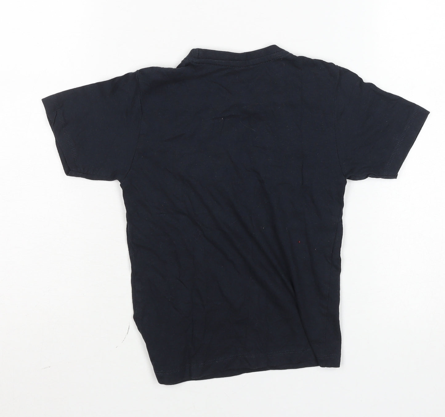 Lanzatextil Boys Black Lanzarote Graphic Short Sleeve Cotton T-Shirt Size 6