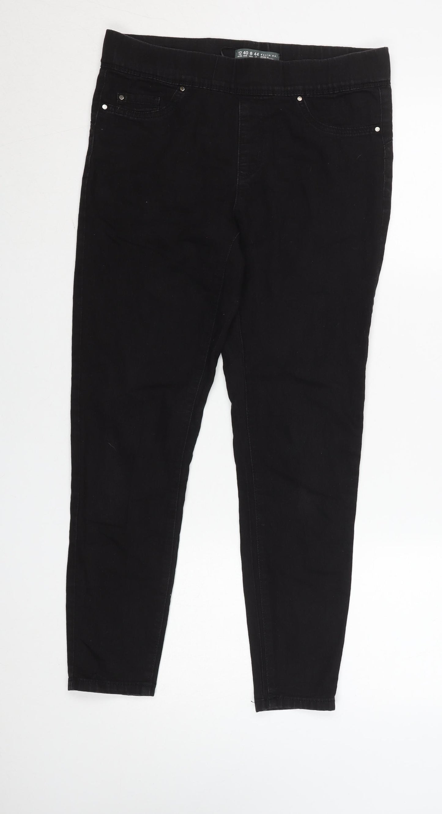 Denim Co Women Black Size 12 Jegging Style Stretch Leggings