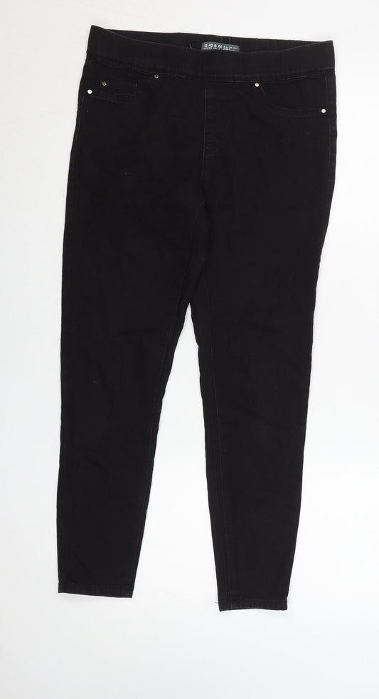 Denim Co Women Black Size 12 Jegging Style Stretch Leggings