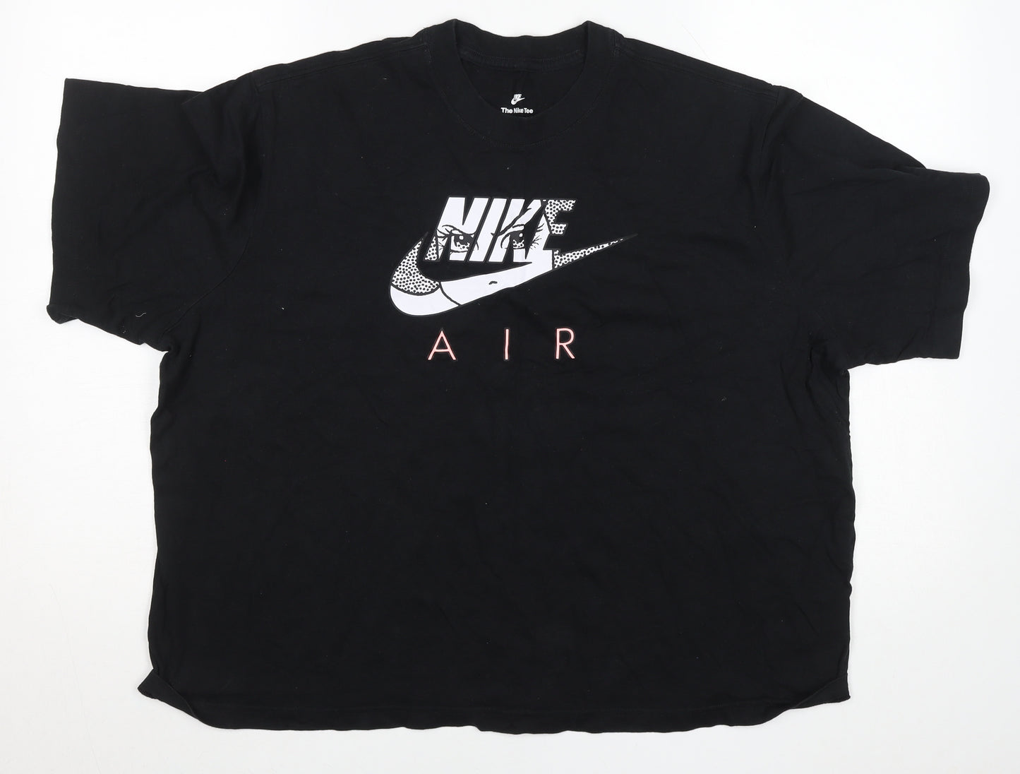 Nike Womens Black XL Loose Fit Air Logo Cotton T-Shirt