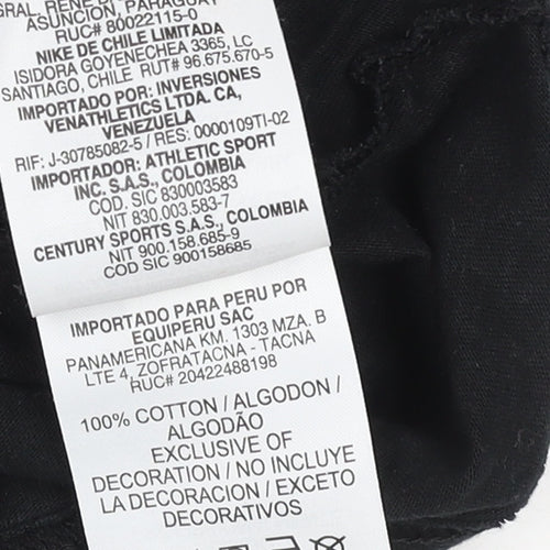 Nike Womens Black XL Loose Fit Air Logo Cotton T-Shirt