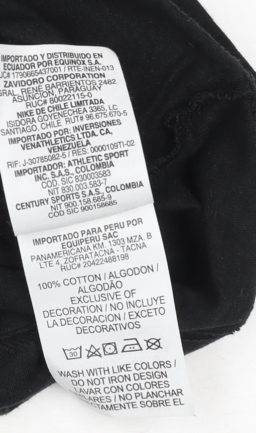Nike Womens Black XL Loose Fit Air Logo Cotton T-Shirt