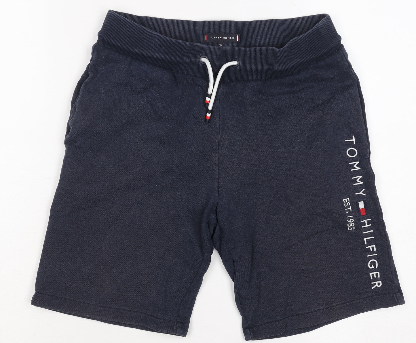 Tommy Hilfiger Boys Navy Sweat Shorts 13-14 Years Drawstring Waist