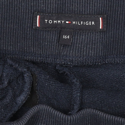 Tommy Hilfiger Boys Navy Sweat Shorts 13-14 Years Drawstring Waist