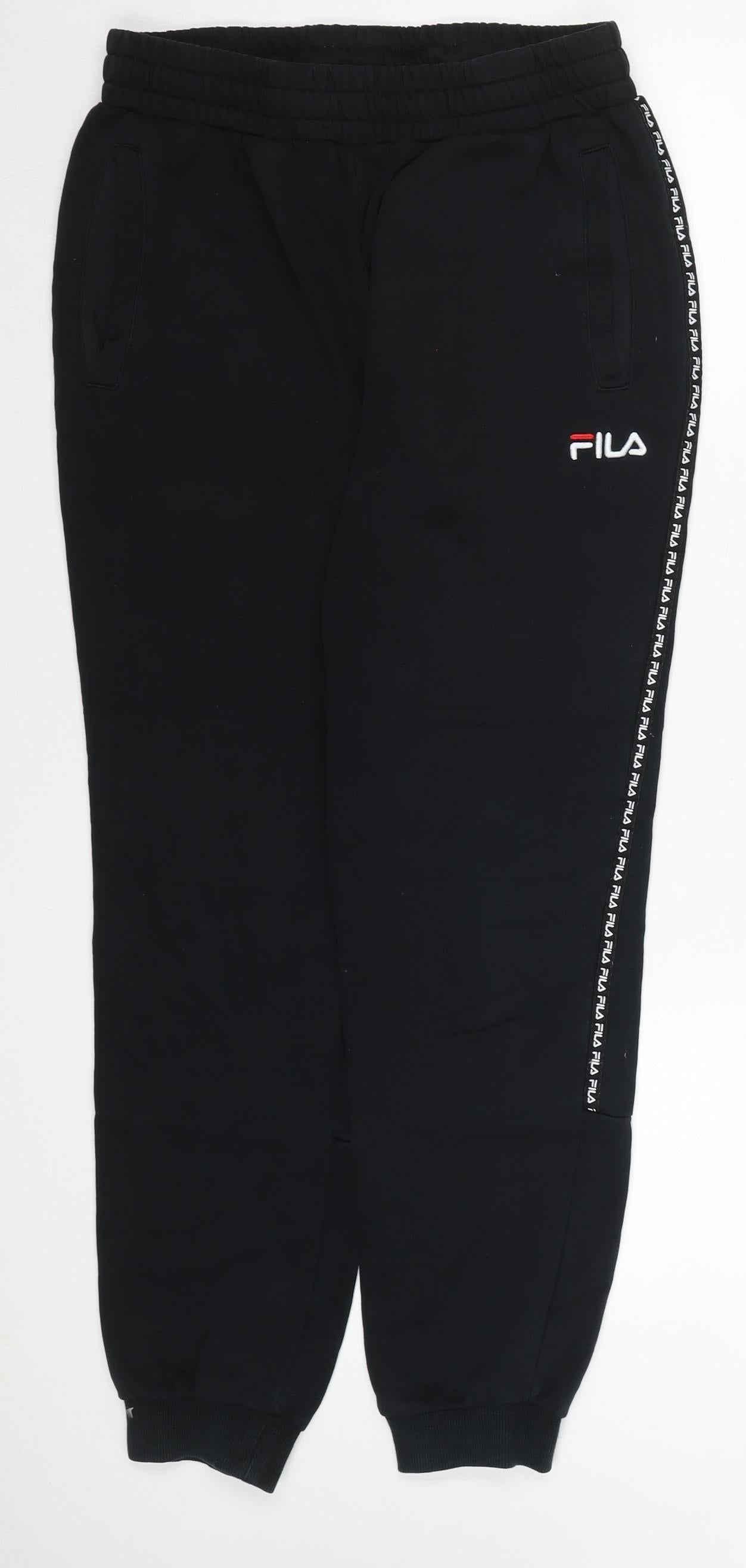 Fila Men's Black Jogger Trousers Size S Regular Fit Activewear