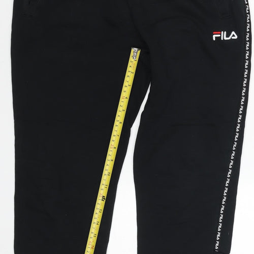 Fila Men's Black Jogger Trousers Size S Regular Fit Activewear