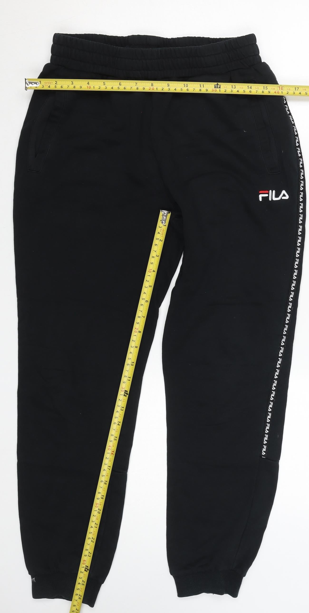 Fila Men's Black Jogger Trousers Size S Regular Fit Activewear