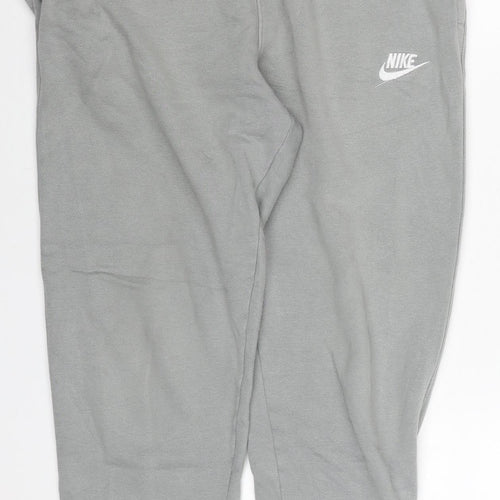 Nike Men's Grey Fleece Jogger Sweatpants Size M Regular Fit