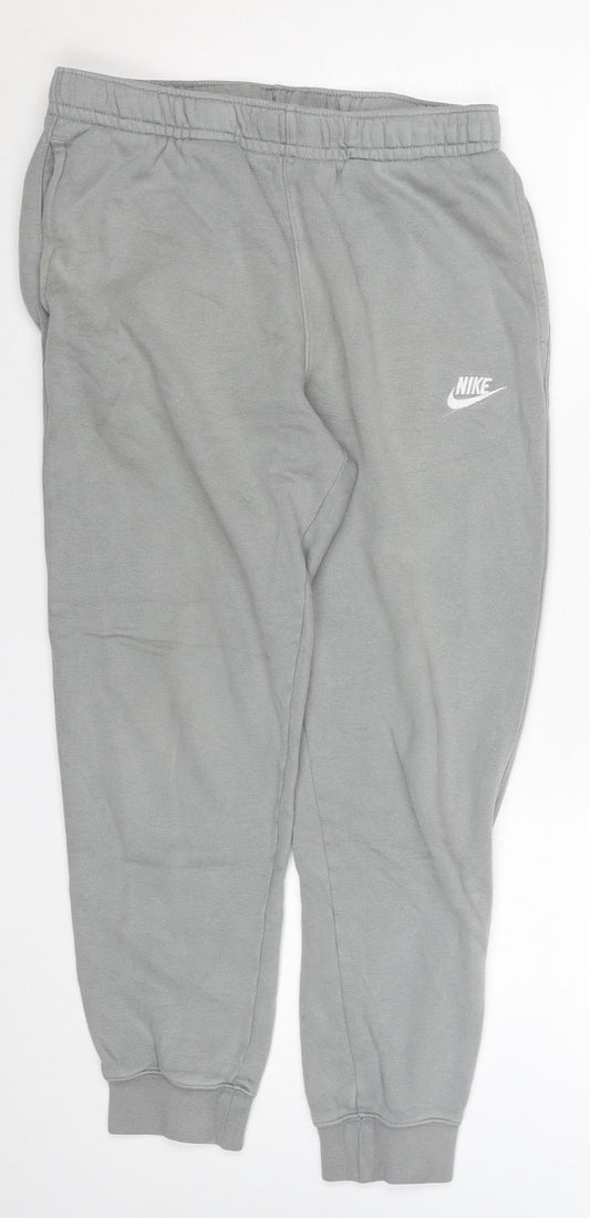 Nike Men's Grey Fleece Jogger Sweatpants Size M Regular Fit