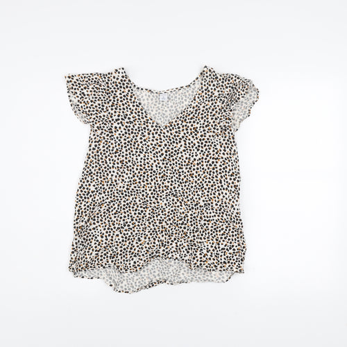 Old Navy Womens Multicoloured Animal Print V-Neck Tunic Blouse XS