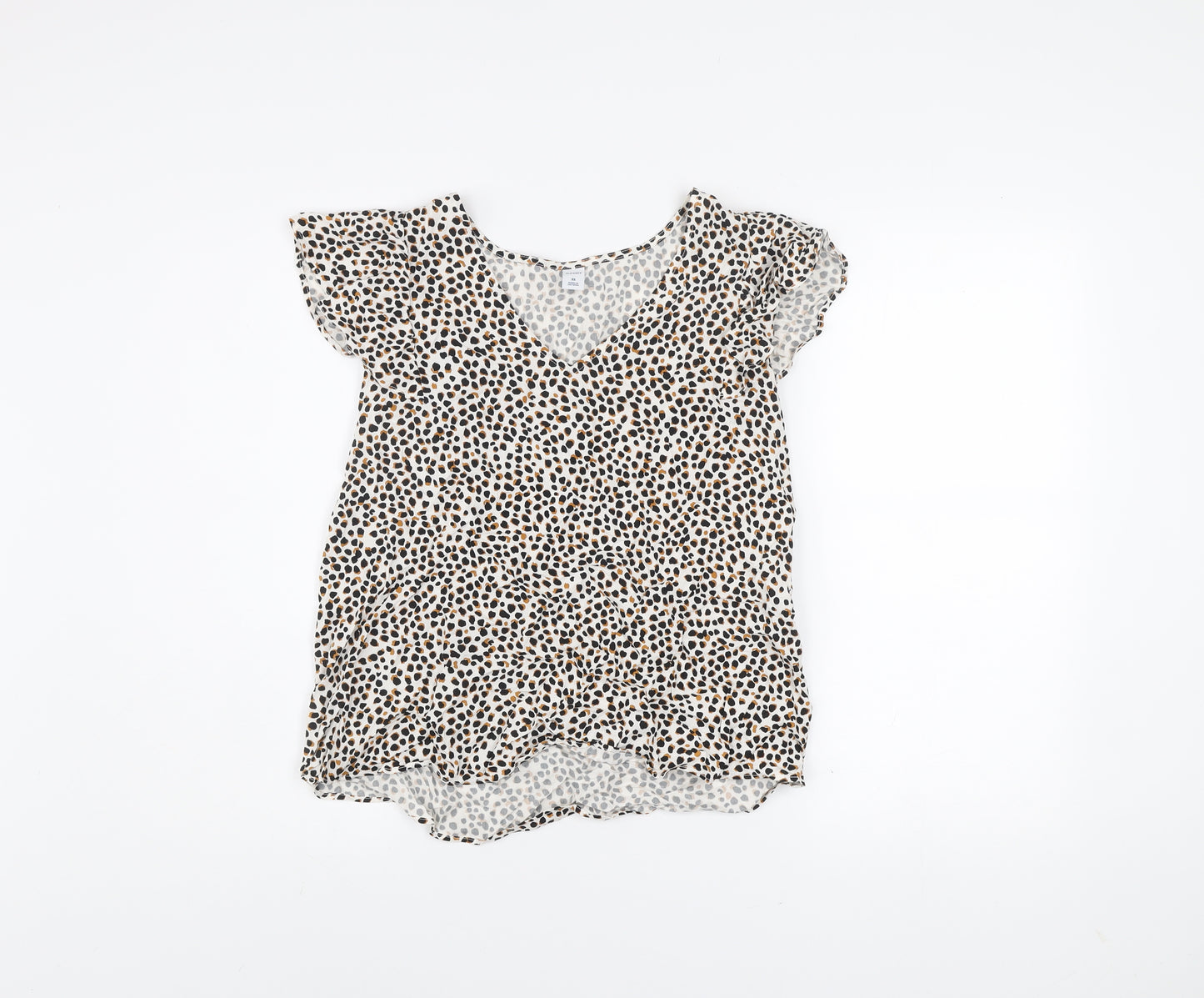 Old Navy Womens Multicoloured Animal Print V-Neck Tunic Blouse XS