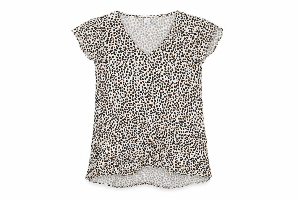Old Navy Womens Multicoloured Animal Print V-Neck Tunic Blouse XS