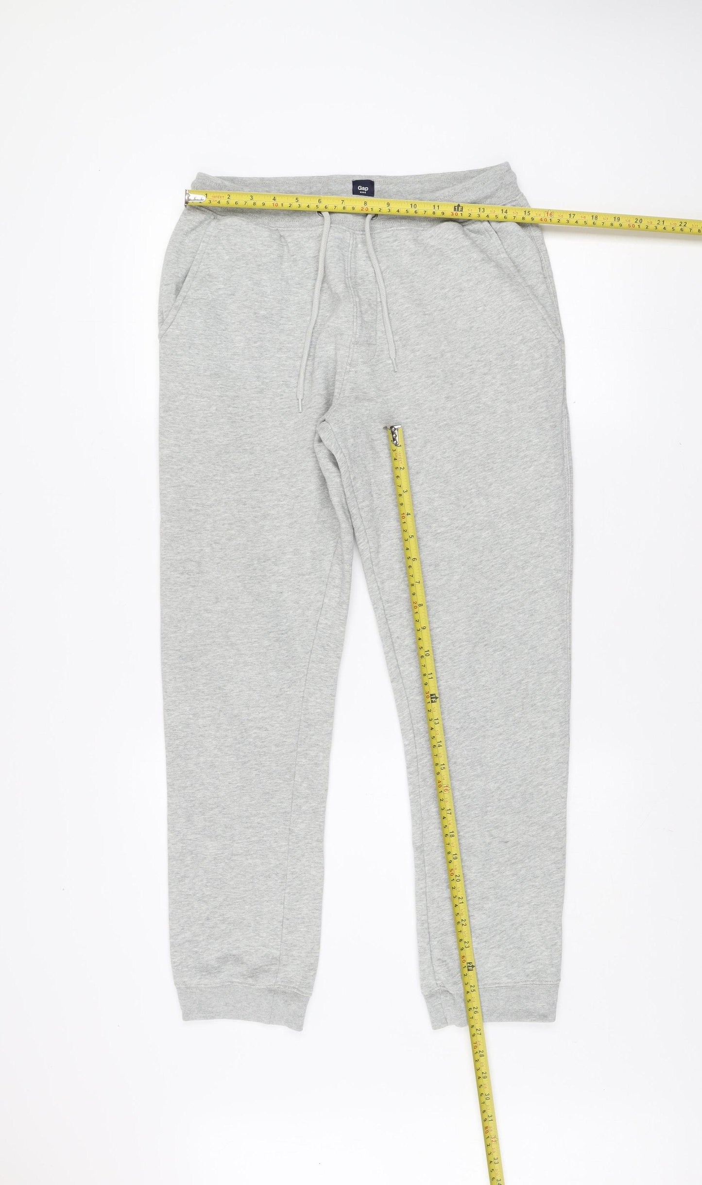Gap Men Grey Small Fleece Sweatpants Joggers Regular Fit