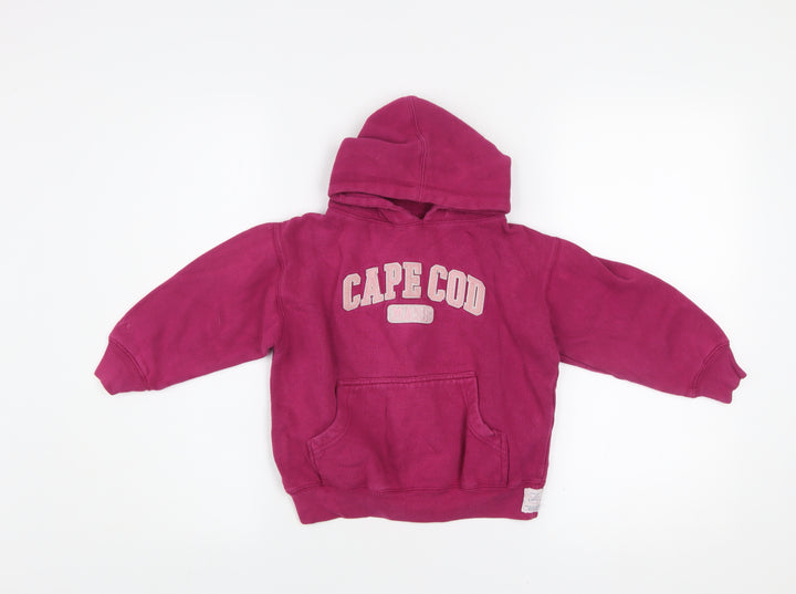 Cuffy’s Cape Cod Girls Pink Pullover Hoodie Size 4 Cotton Blend