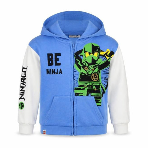 LEGO Boys Blue Ninjago Zip Hooded Jacket 5-6 Years Cotton Blend