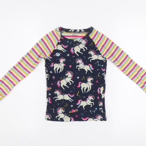 Hatley Girls Multicoloured Unicorn Long Sleeve Cotton T-Shirt 8 Years