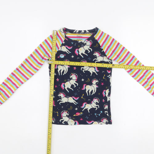 Hatley Girls Multicoloured Unicorn Long Sleeve Cotton T-Shirt 8 Years