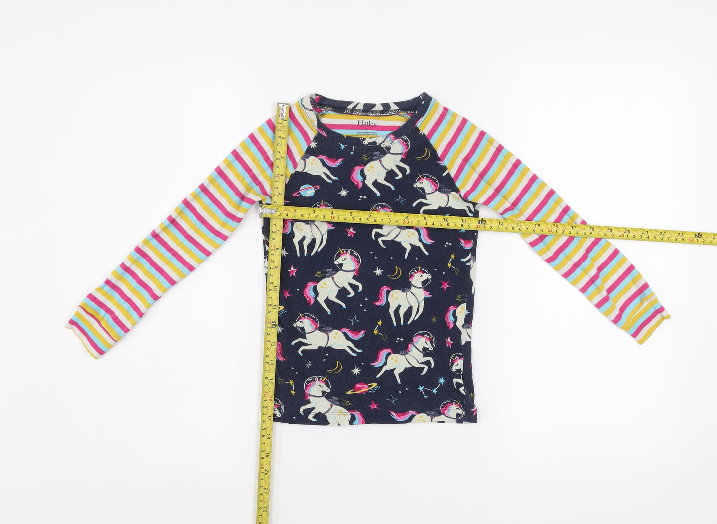 Hatley Girls Multicoloured Unicorn Long Sleeve Cotton T-Shirt 8 Years