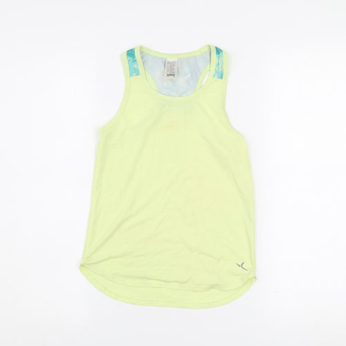 Decathlon Girls Yellow Tank Top 10-11 Years Lightweight Sports Vest