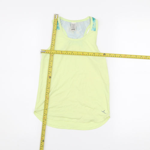 Decathlon Girls Yellow Tank Top 10-11 Years Lightweight Sports Vest