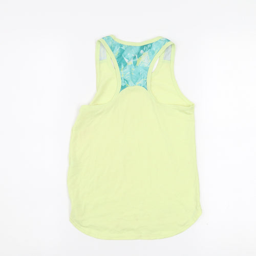 Decathlon Girls Yellow Tank Top 10-11 Years Lightweight Sports Vest