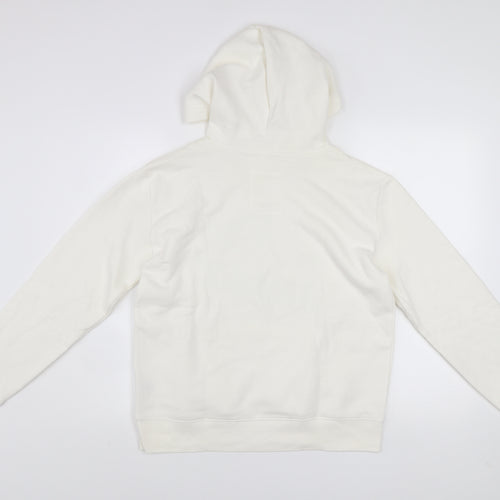 Aeropostale Womens White Pullover Hoodie Medium Cotton Blend