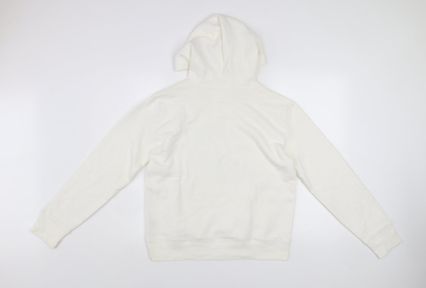 Aeropostale Womens White Pullover Hoodie Medium Cotton Blend