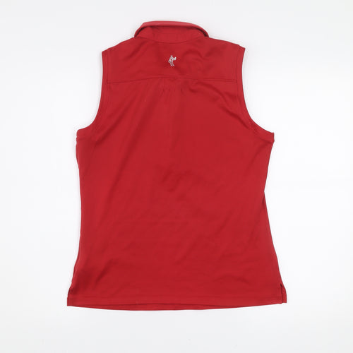 Ashworth Men’s Red Sleeveless Collared Polo Shirt Size M
