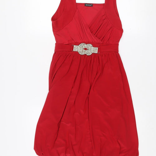 BLOOSE Womens Red Knee Length Bodycon Party Dress M