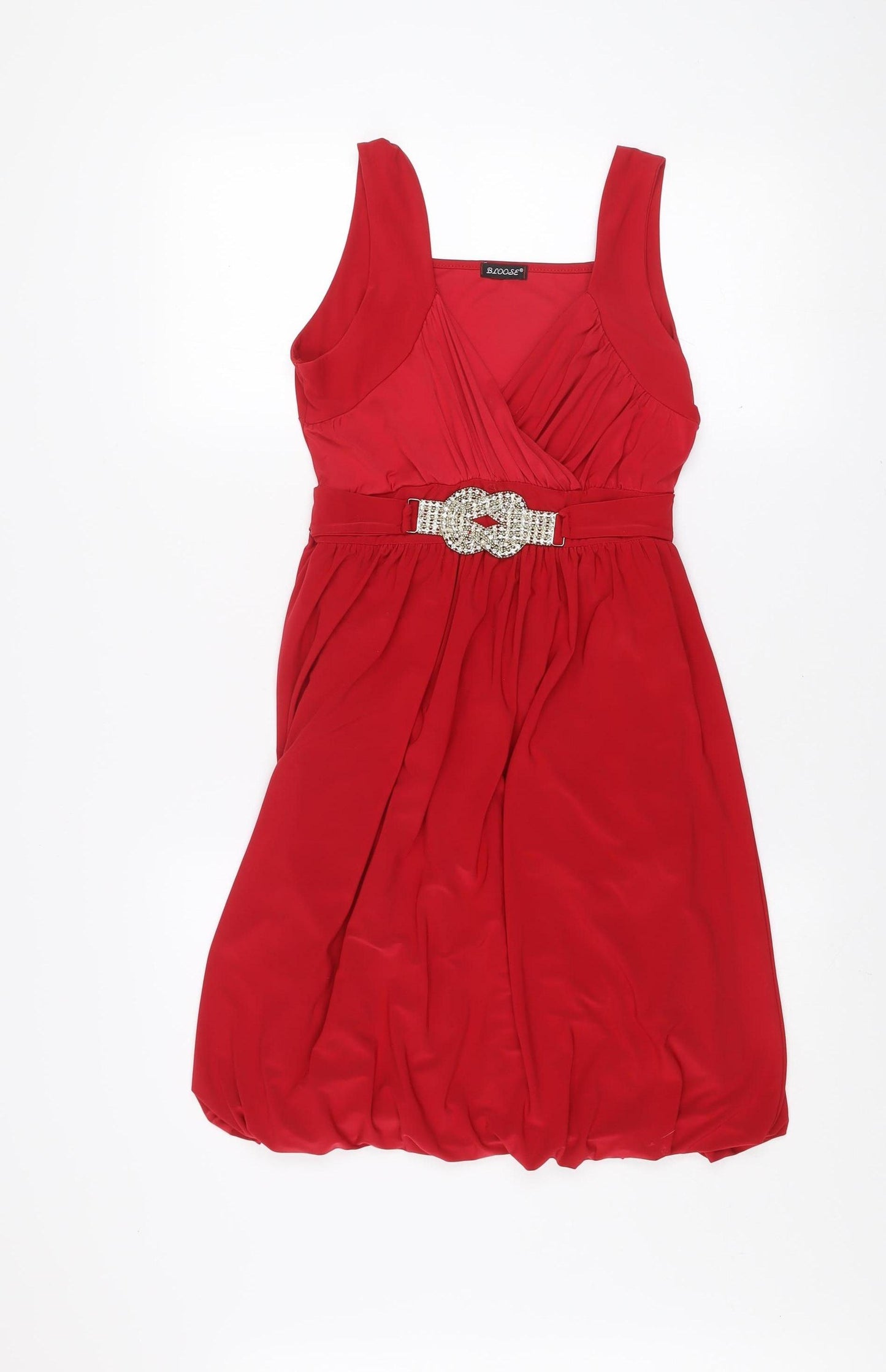 BLOOSE Womens Red Knee Length Bodycon Party Dress M