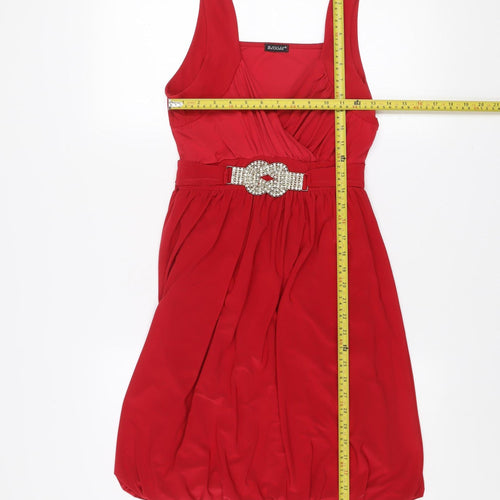 BLOOSE Womens Red Knee Length Bodycon Party Dress M