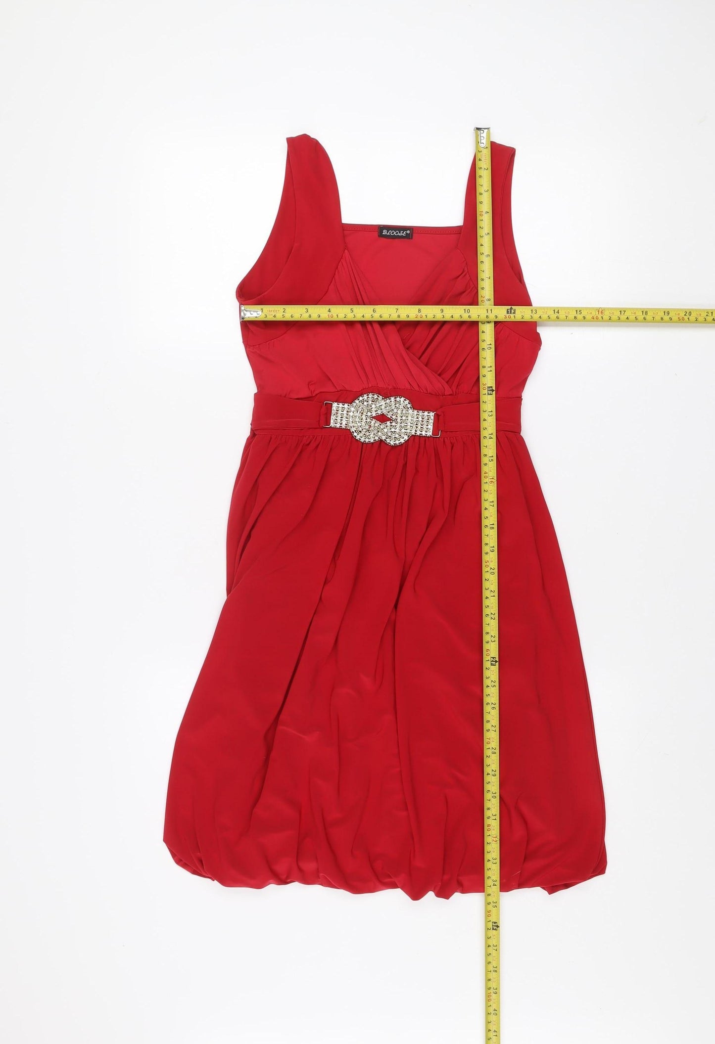BLOOSE Womens Red Knee Length Bodycon Party Dress M