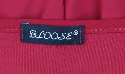 BLOOSE Womens Red Knee Length Bodycon Party Dress M